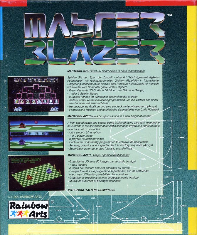 Back Cover for Masterblazer (Amiga)