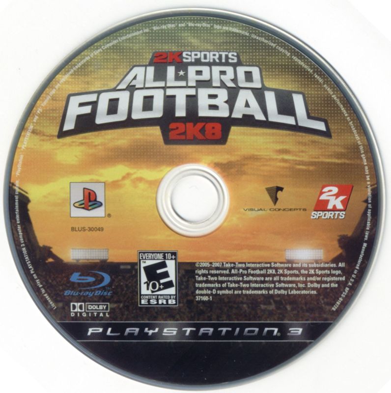 All-Pro Football 2K8 cover or packaging material - MobyGames