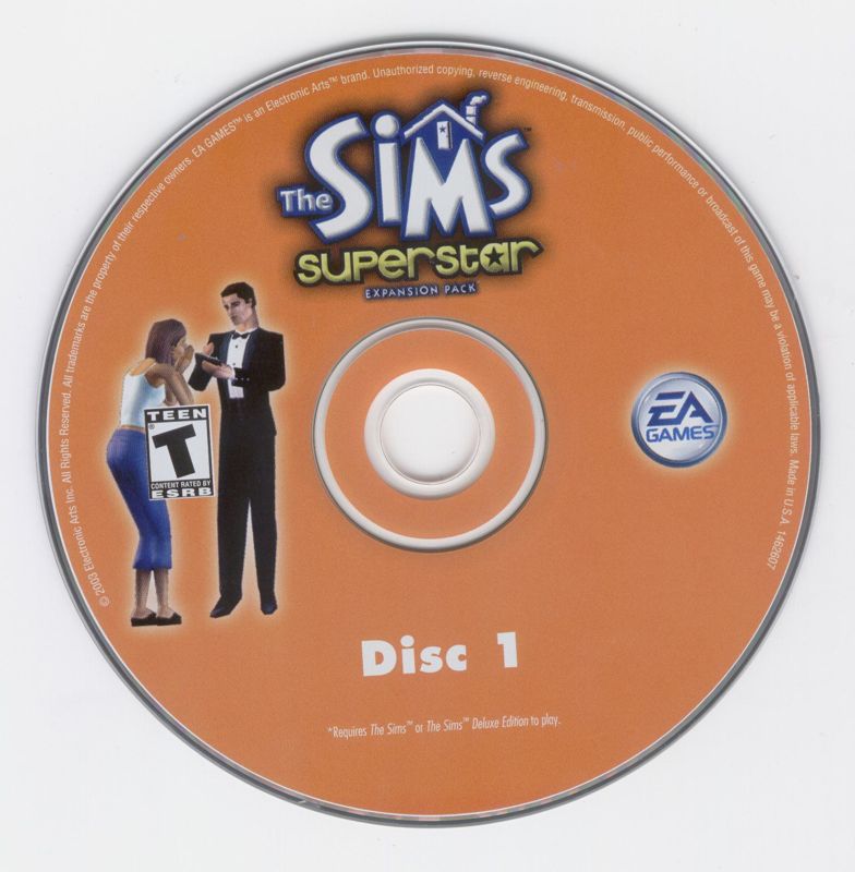 Media for The Sims: Superstar (Windows): Disc 1