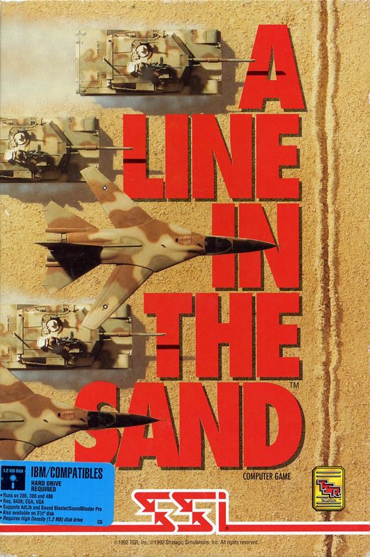 Front Cover for A Line in the Sand (DOS) (5.25" disk release)