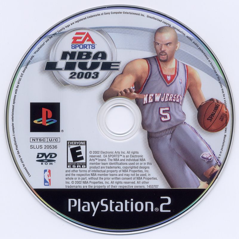 Media for NBA Live 2003 (PlayStation 2)