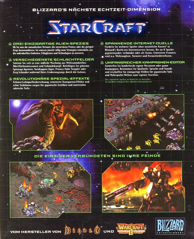 Back Cover for StarCraft (Windows) (Soft Price release)