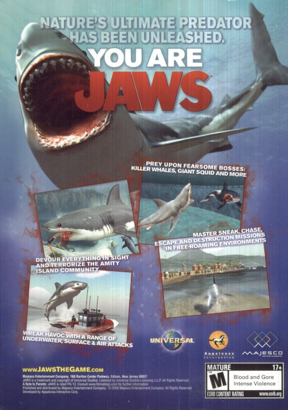 Back Cover for Jaws: Unleashed (Windows)