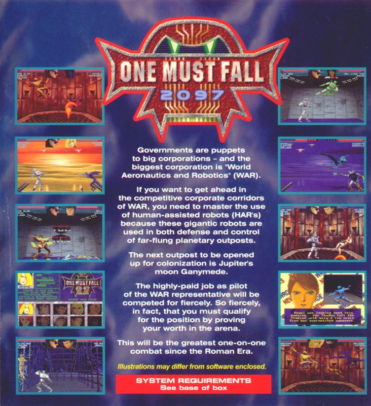 Back Cover for One Must Fall 2097 (DOS)