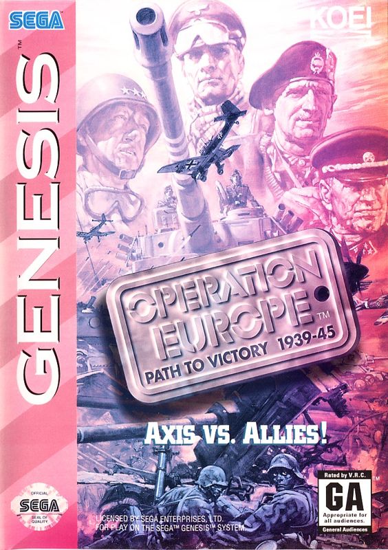 Front Cover for Operation Europe: Path to Victory 1939-45 (Genesis)