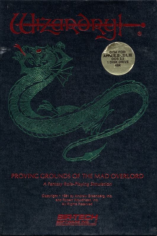 Front Cover for Wizardry: Proving Grounds of the Mad Overlord (Apple II)