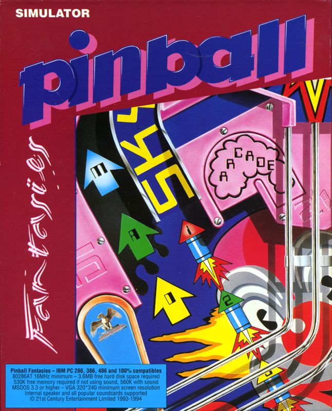 Front Cover for Pinball Fantasies (DOS)