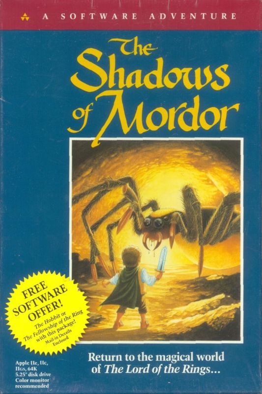 Front Cover for The Shadows of Mordor (Apple II)