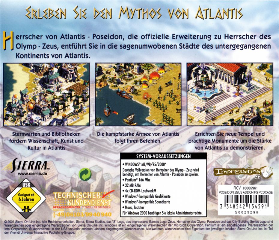 Other for Poseidon: Zeus Official Expansion (Windows): Jewel Case - Back