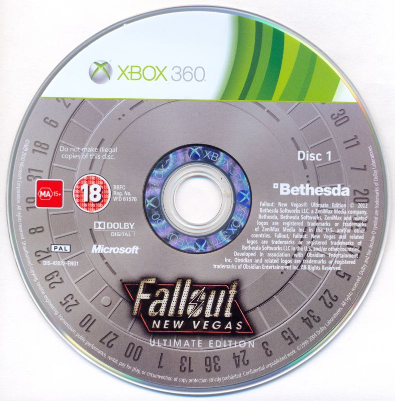Media for Fallout: New Vegas - Ultimate Edition (Xbox 360): Disc 1/2