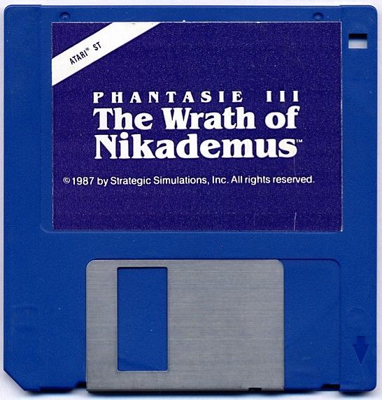 Media for Phantasie III: The Wrath of Nikademus (Atari ST): Disk 1/2