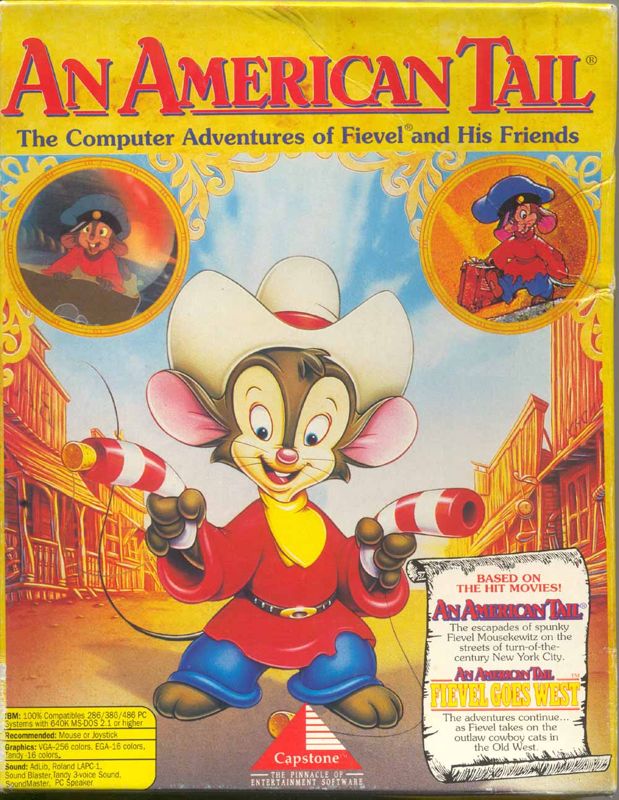 Front Cover for An American Tail: The Computer Adventures of Fievel and His Friends (DOS)