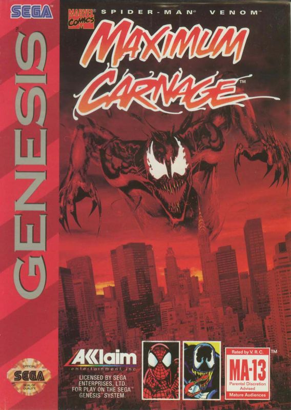Front Cover for Spider-Man / Venom: Maximum Carnage (Genesis)