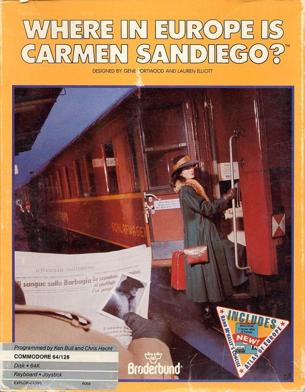 Front Cover for Where in Europe is Carmen Sandiego? (Commodore 64)