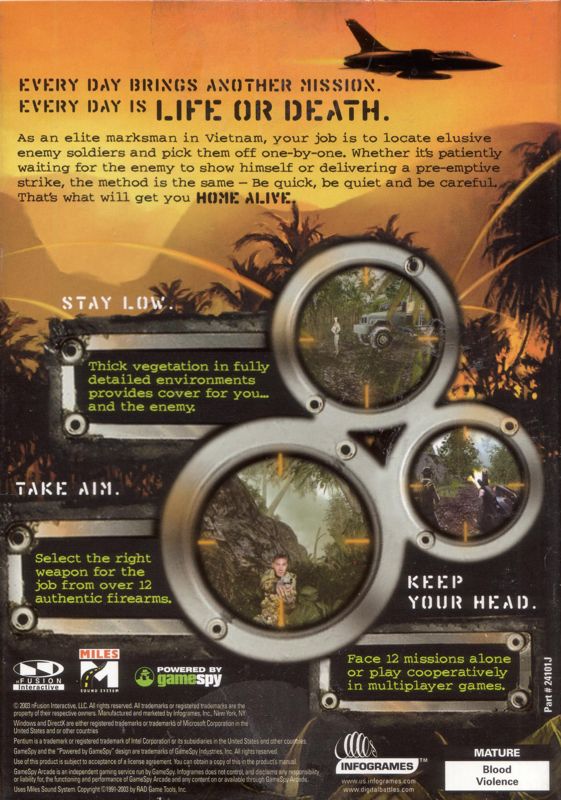 Back Cover for Line of Sight: Vietnam (Windows)