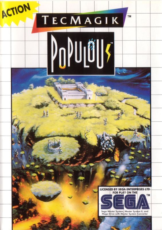 Front Cover for Populous (SEGA Master System)