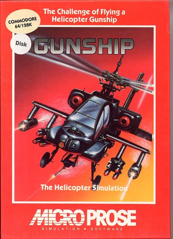 Front Cover for Gunship (Commodore 128 and Commodore 64)
