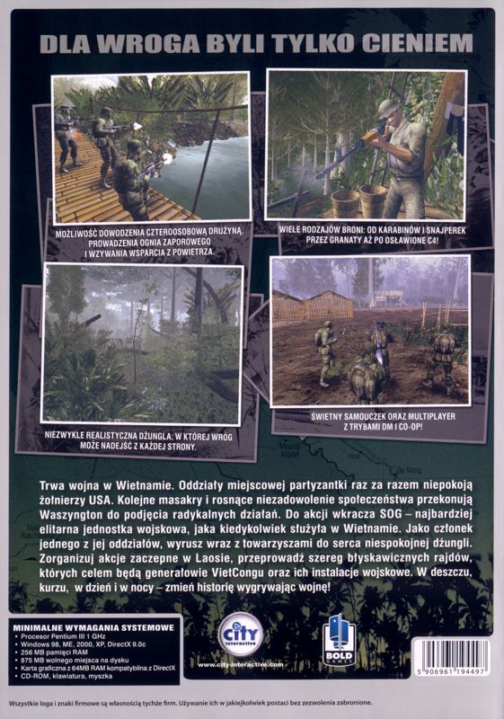 Back Cover for Elite Warriors: Vietnam (Windows) (Killer Price release)