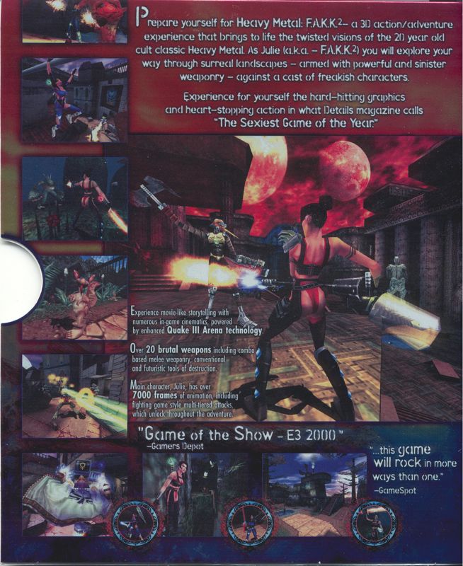 Heavy Metal: F.A.K.K. 2 cover or packaging material - MobyGames
