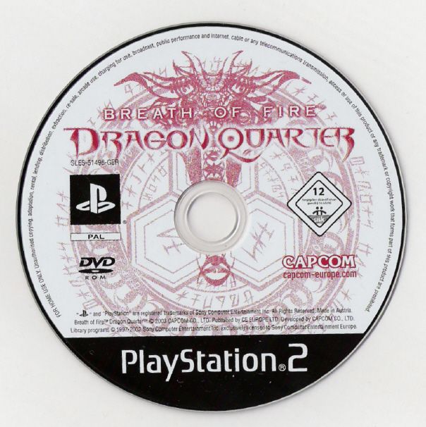 Media for Breath of Fire: Dragon Quarter (PlayStation 2): Game Disc