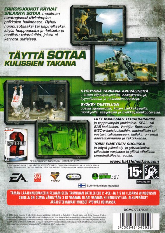 Back Cover for Battlefield 2: Special Forces (Windows)