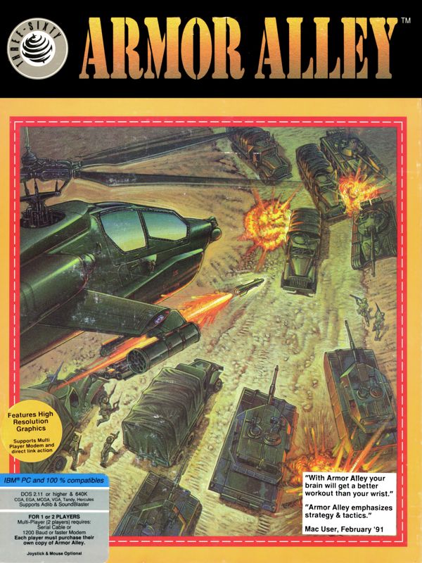 Front Cover for Armor Alley (DOS)