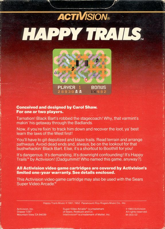 Happy Trails cover or packaging material - MobyGames