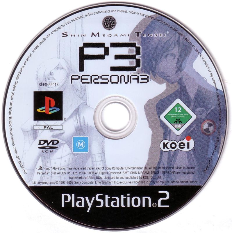 Media for Shin Megami Tensei: Persona 3 (PlayStation 2)