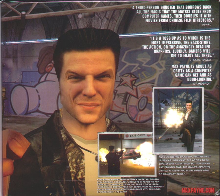 Inside Cover for Max Payne (Windows) (Budget re-release): Right