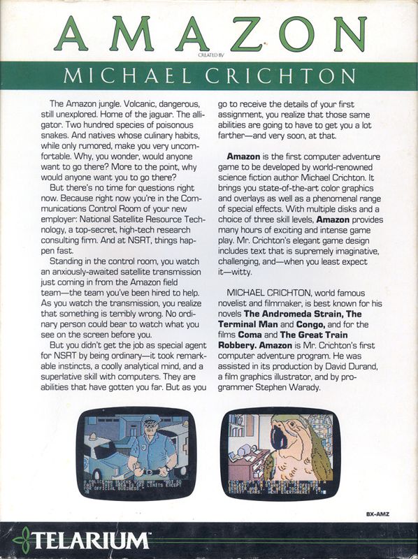 Back Cover for Amazon (DOS)
