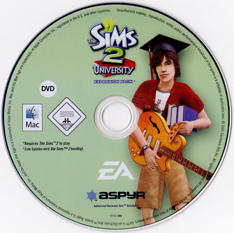 Media for The Sims 2: University (Macintosh)