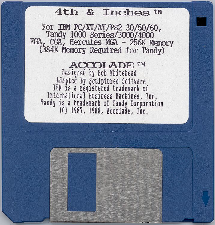 Media for 4th & Inches (DOS) (Slash release)