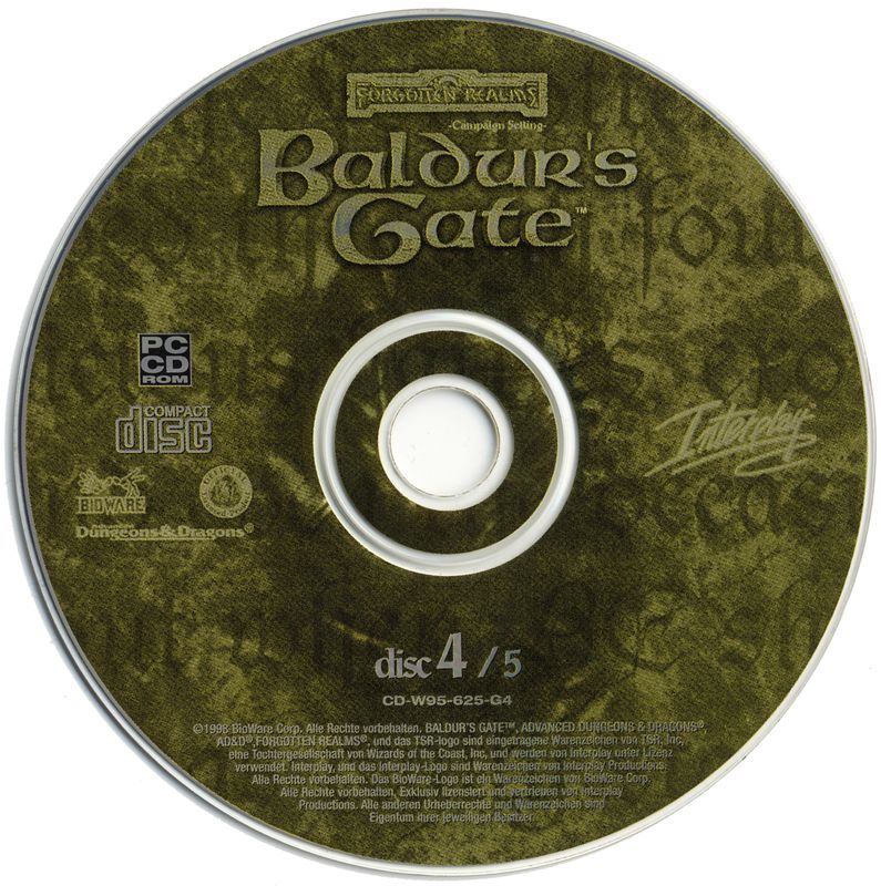 Media for Baldur's Gate (Windows): Disc 4