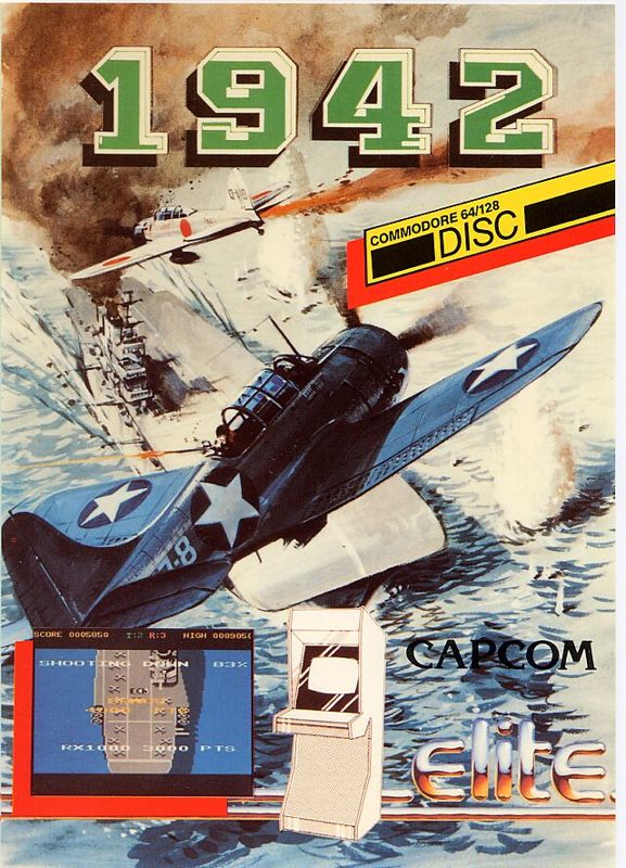 Front Cover for 1942 (Commodore 64) (disk release in plastic folder)