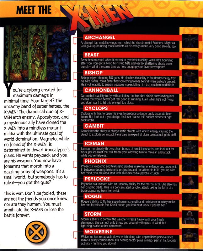 Inside Cover for X-Men: The Ravages of Apocalypse (DOS): Left Flap