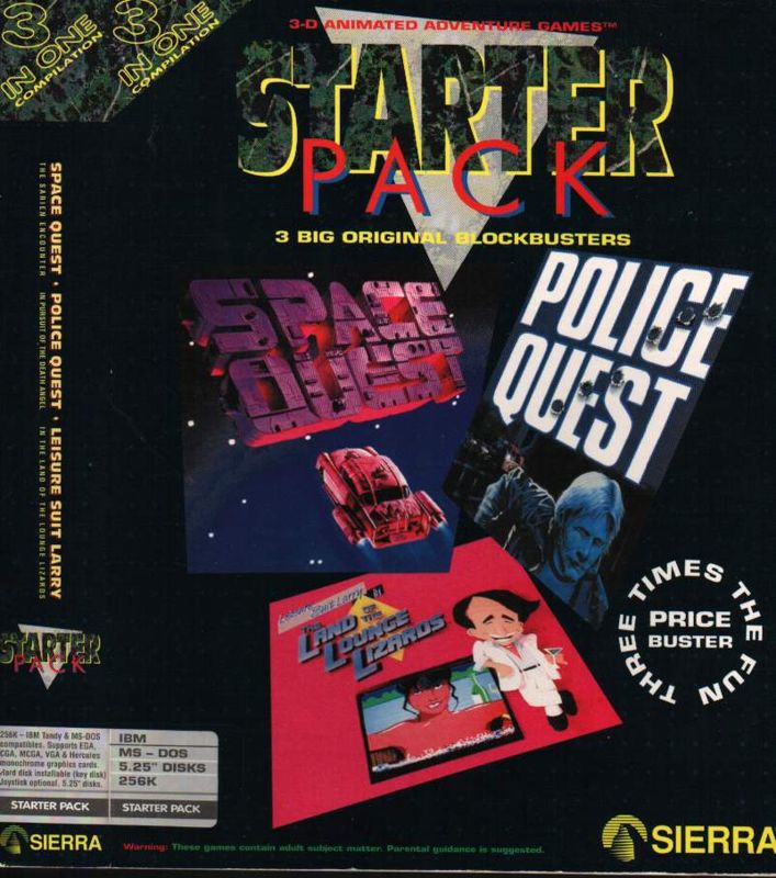 Front Cover for 3-D Animated Adventure Games Starter Pack (DOS)