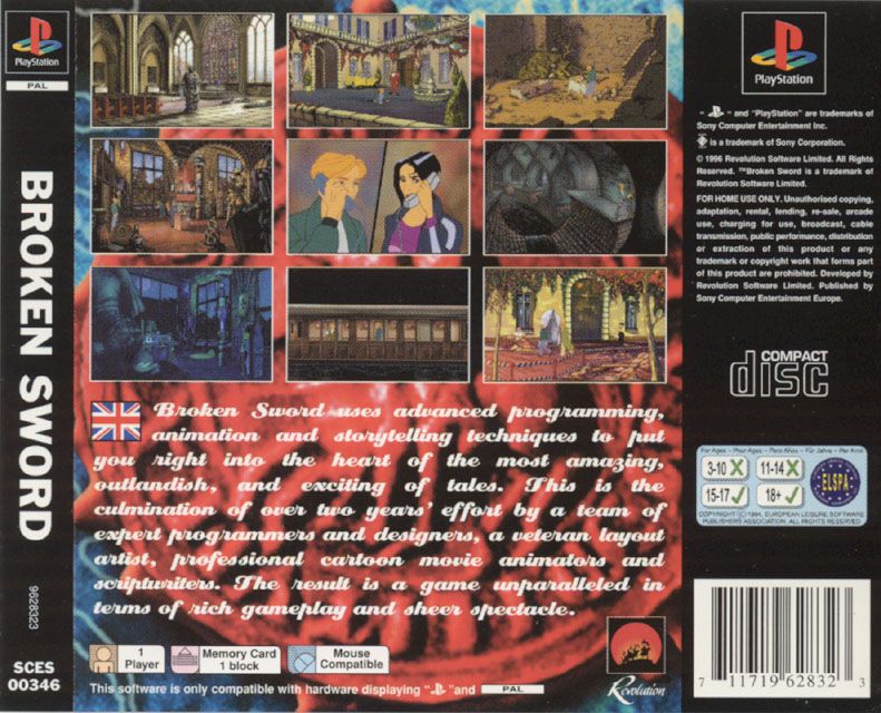 Back Cover for Circle of Blood (PlayStation)