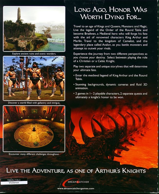 Back Cover for Arthur's Knights: Tales of Chivalry (Windows)