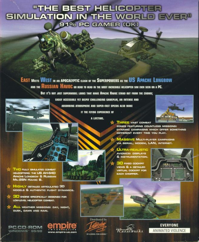 Back Cover for Enemy Engaged: Apache/Havoc (Windows)
