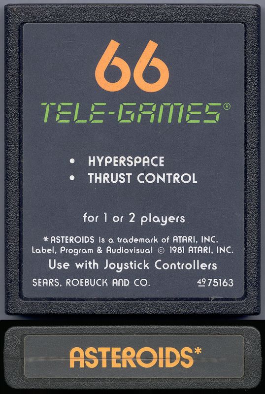 Media for Asteroids (Atari 2600) (Sears Tele-Games release)