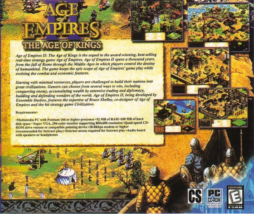 Back Cover for Age of Empires II: The Age of Kings (Windows) (Asian release)