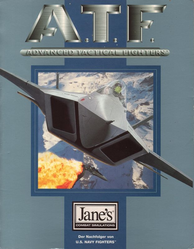 Front Cover for Jane's Combat Simulations: ATF - Advanced Tactical Fighters (DOS)