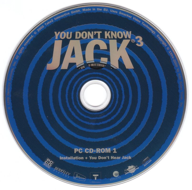Media for You Don't Know Jack: Volume 4 - The Ride (Windows) ("Gift Box"): Installation + You Don't Hear Jack Disc
