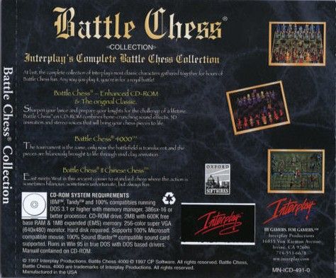 Other for Battle Chess Collection (DOS): Jewel Case - Back