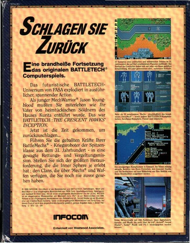 BattleTech The Crescent Hawks' Revenge cover or packaging material