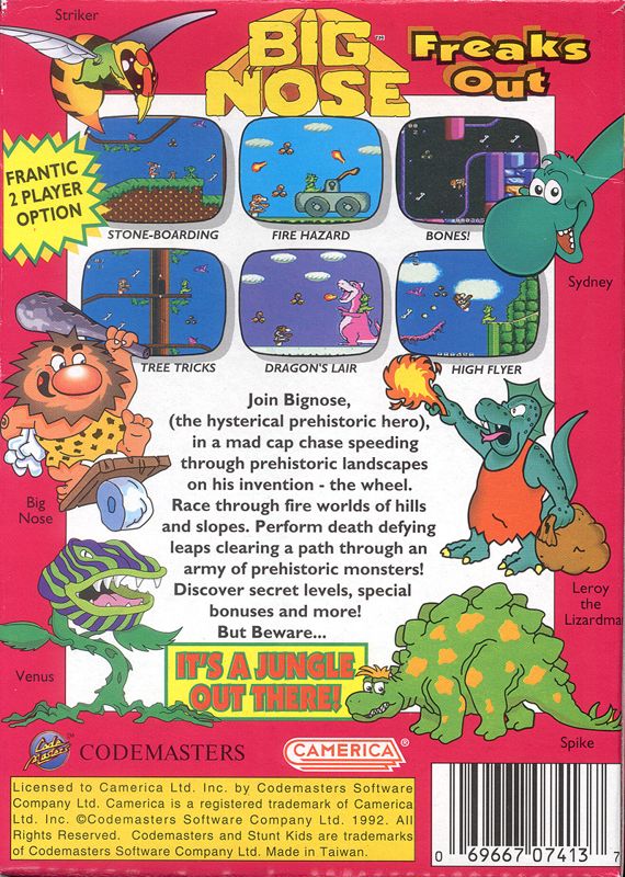 Back Cover for Big Nose Freaks Out (NES)