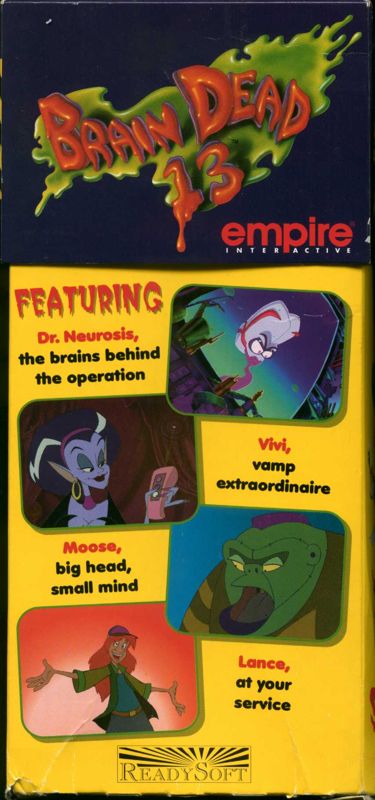 Front Cover for Brain Dead 13 (DOS) (Cube shape): Side 1