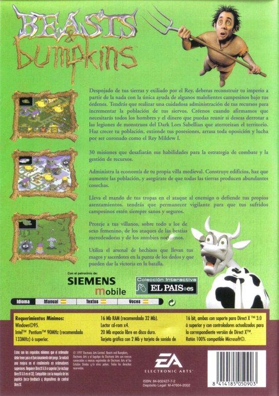 Back Cover for Beasts & Bumpkins (Windows)