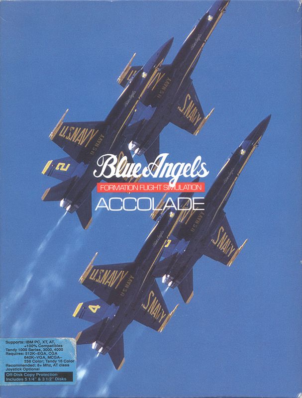 Front Cover for Blue Angels: Formation Flight Simulation (DOS) (5.25" disk release)