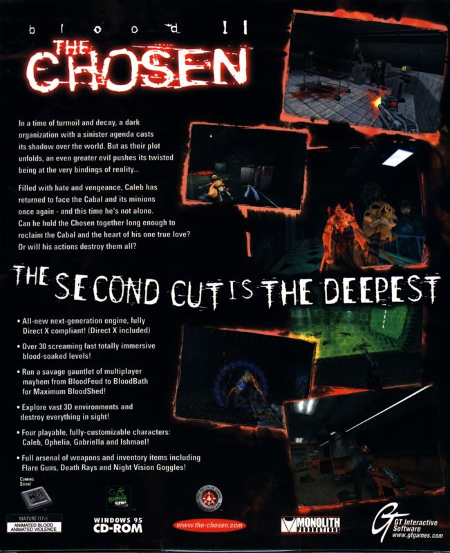 Back Cover for Blood II: The Chosen (Windows)